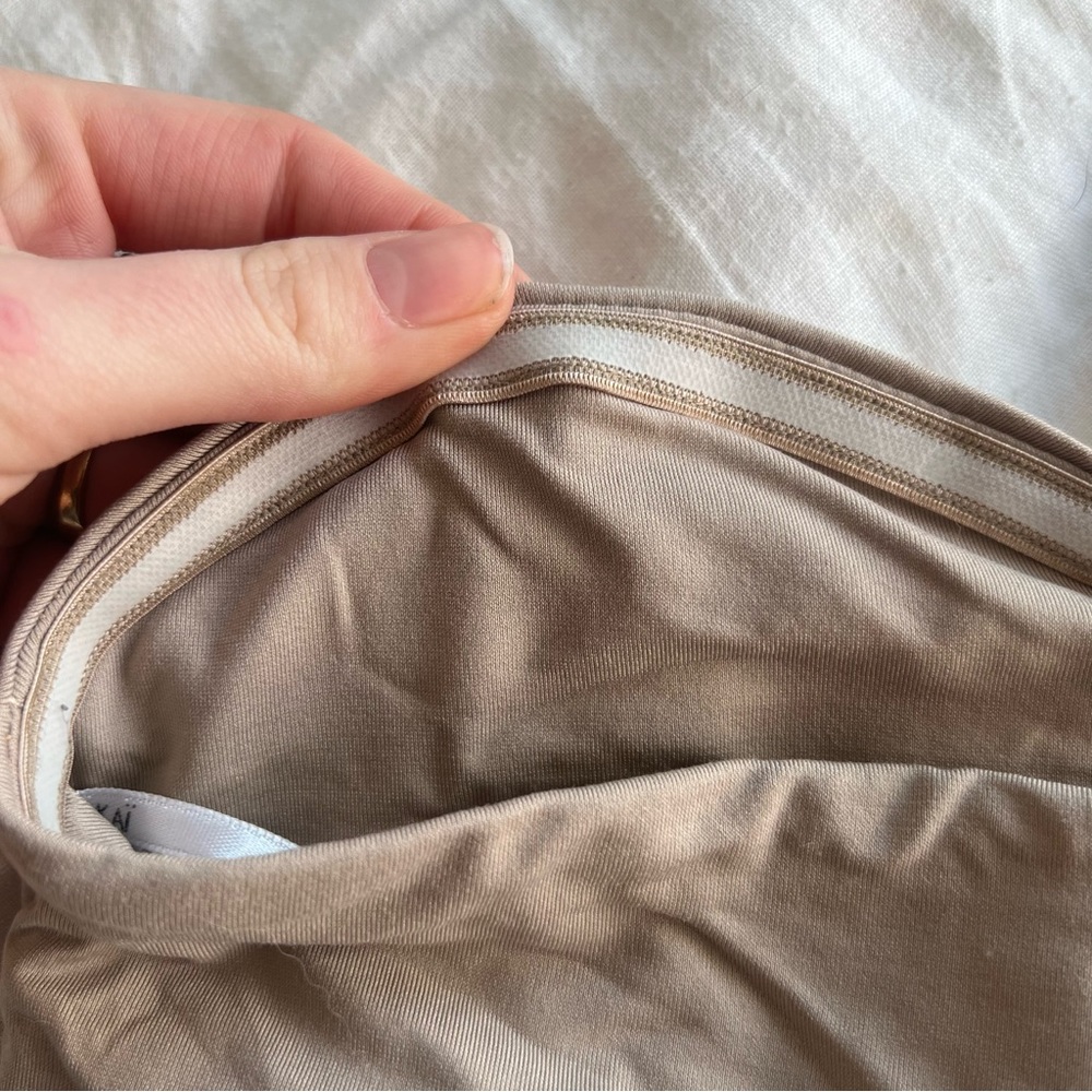 Tan Bandeau Crop Top - Picture 5 of 6